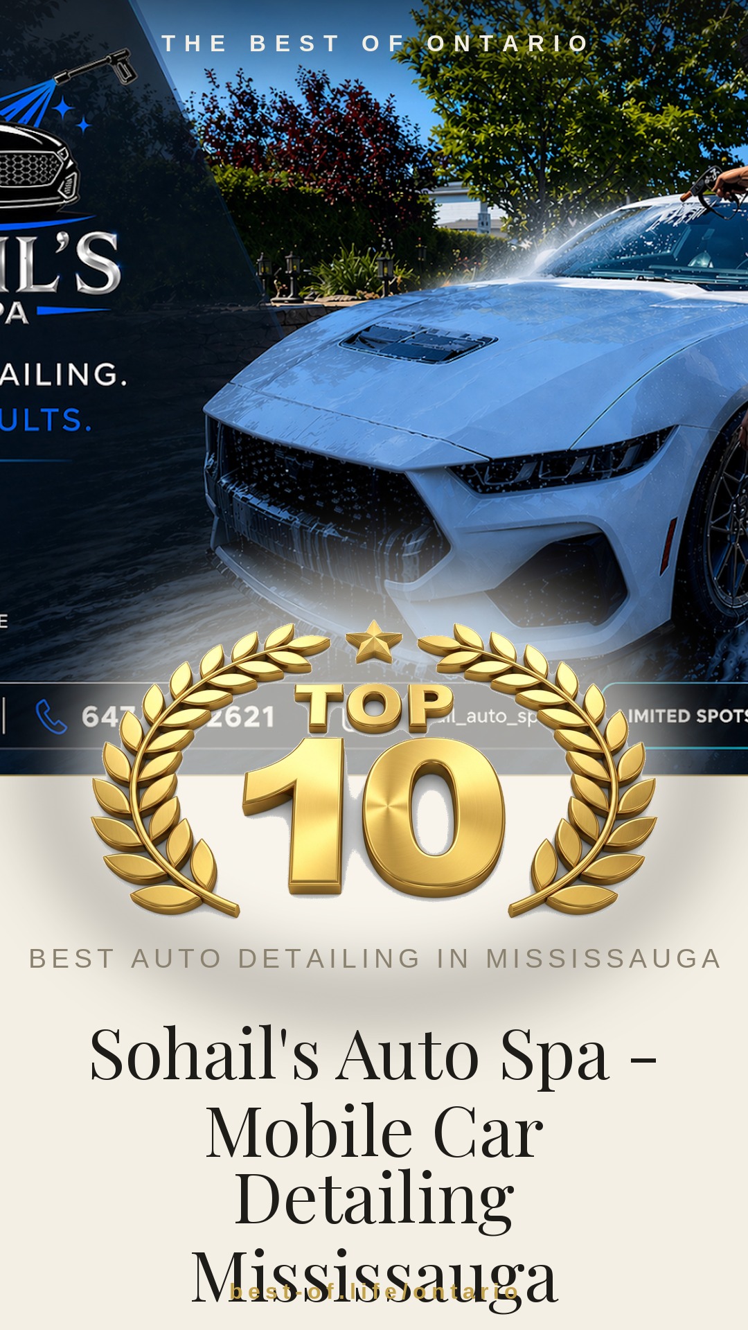 Sohail's Auto Spa - Mobile Car Detailing Mississauga Instagram badge
