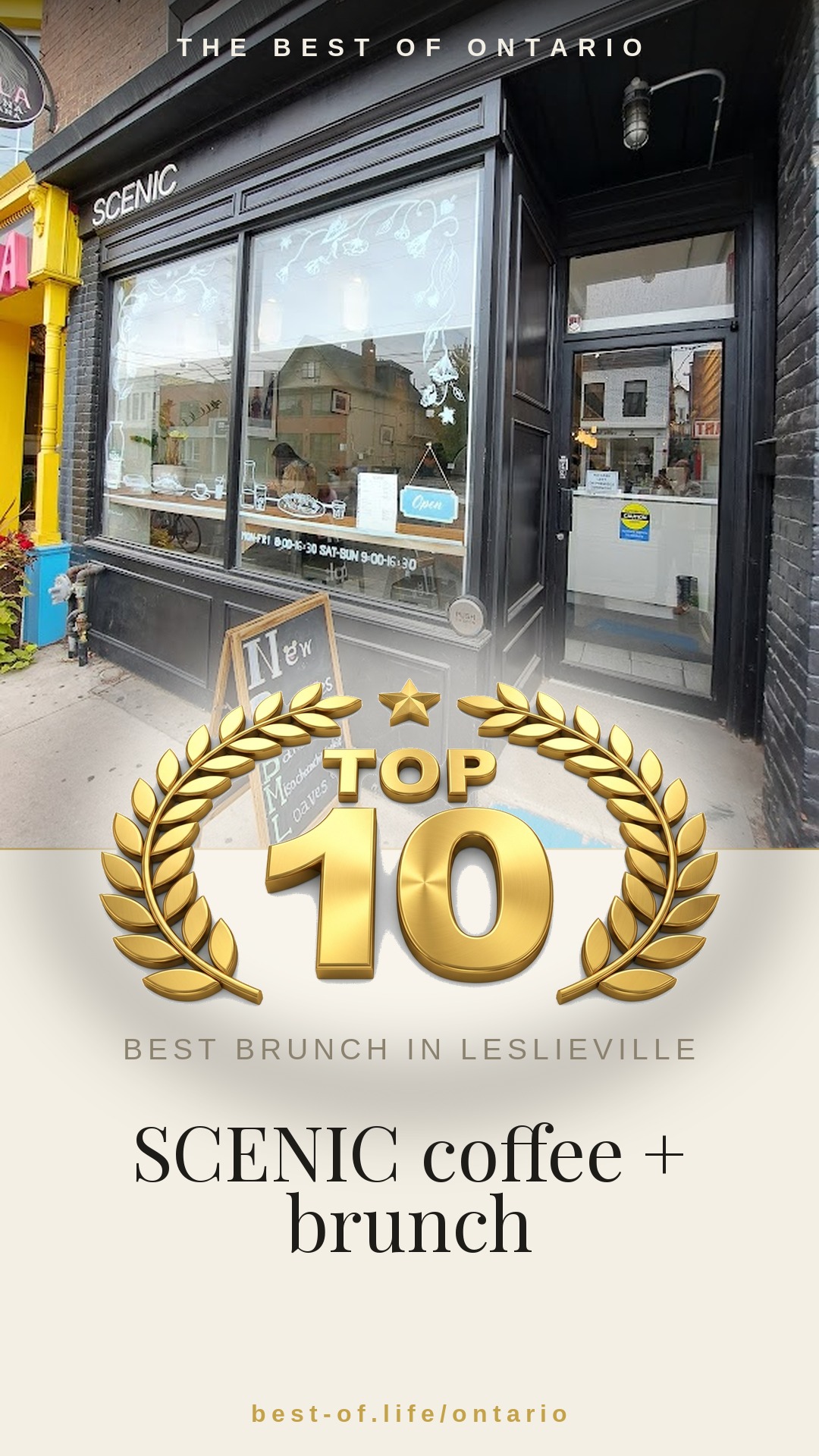SCENIC coffee + brunch Instagram badge