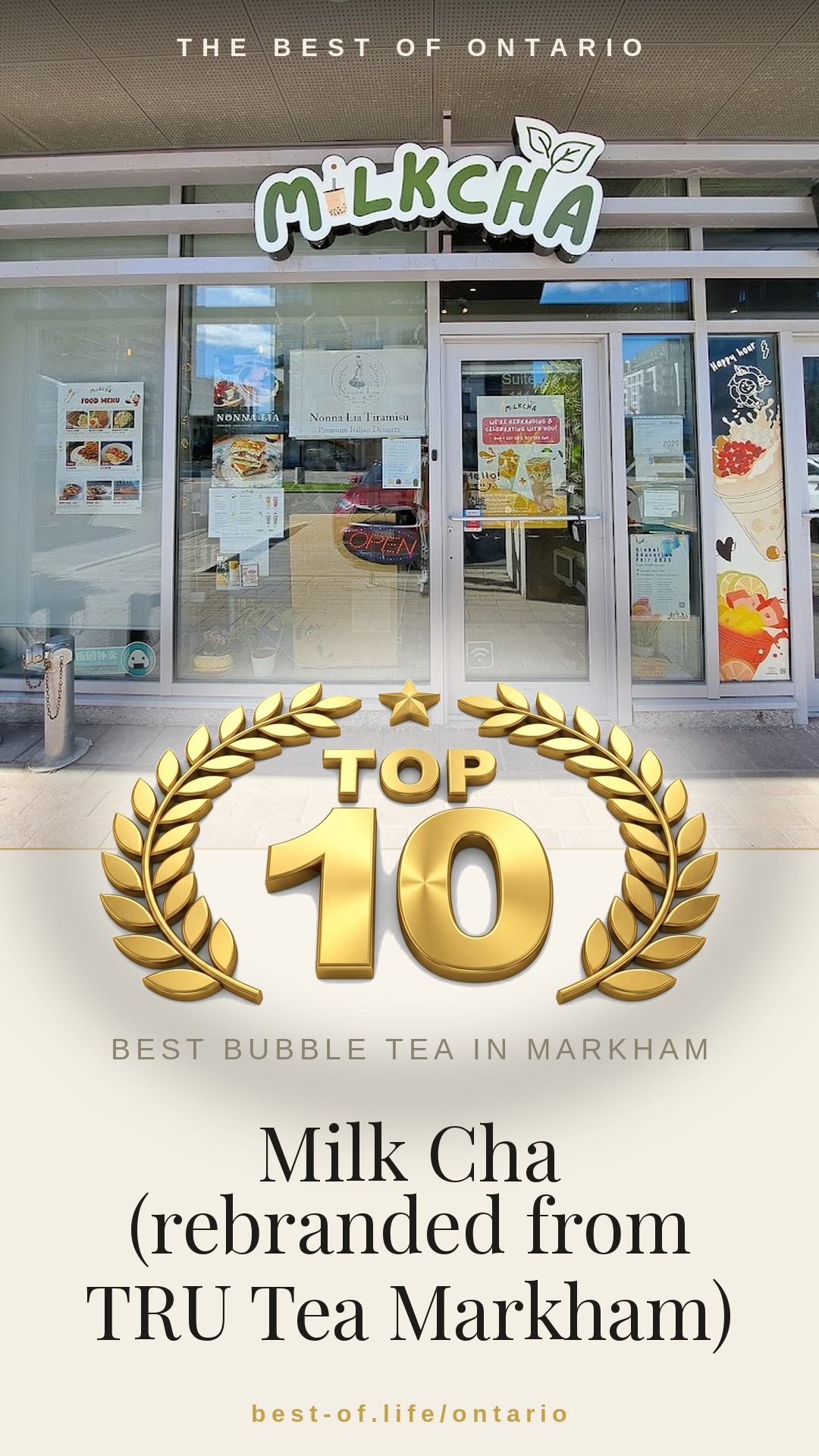 Milk Cha (rebranded from TRU Tea Markham) Instagram badge