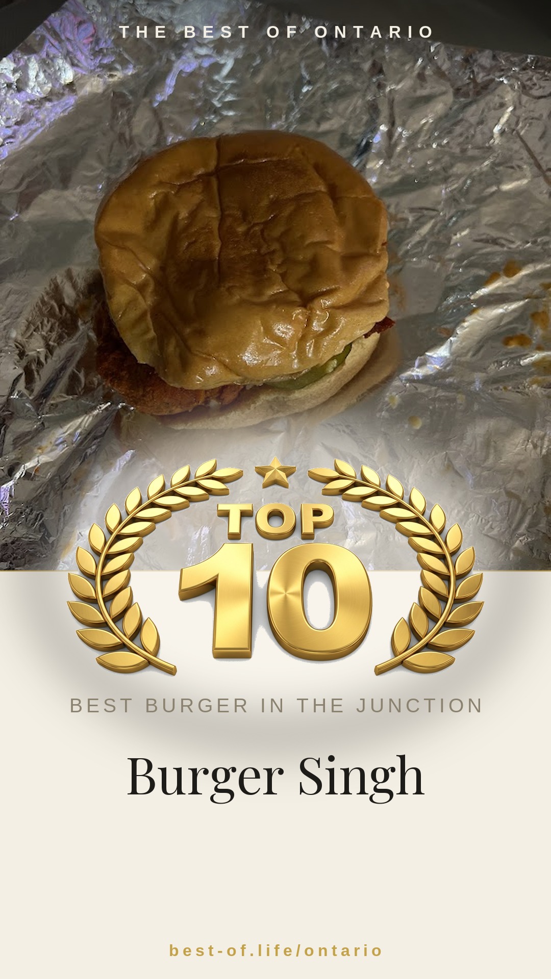 Burger Singh Instagram badge