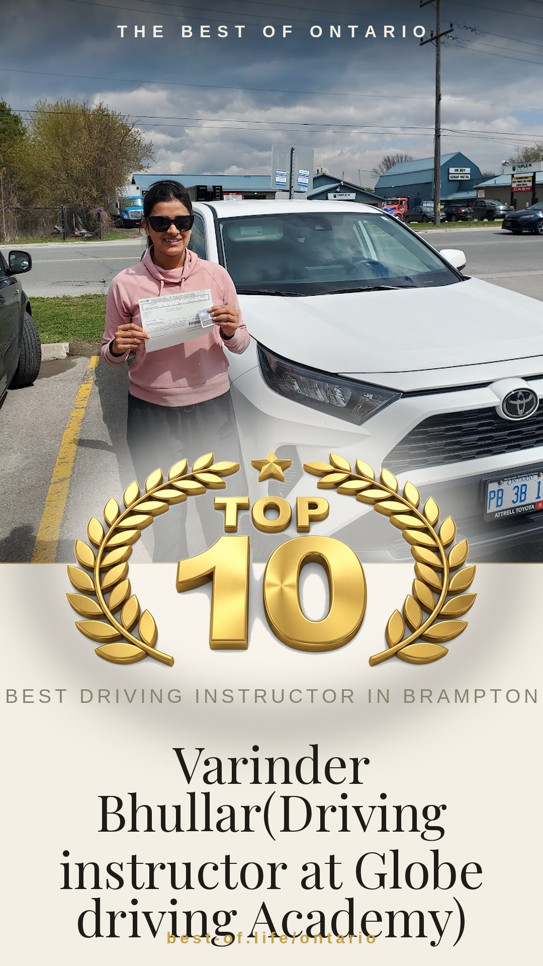 Varinder Bhullar(Driving instructor at Globe driving Academy) Instagram badge