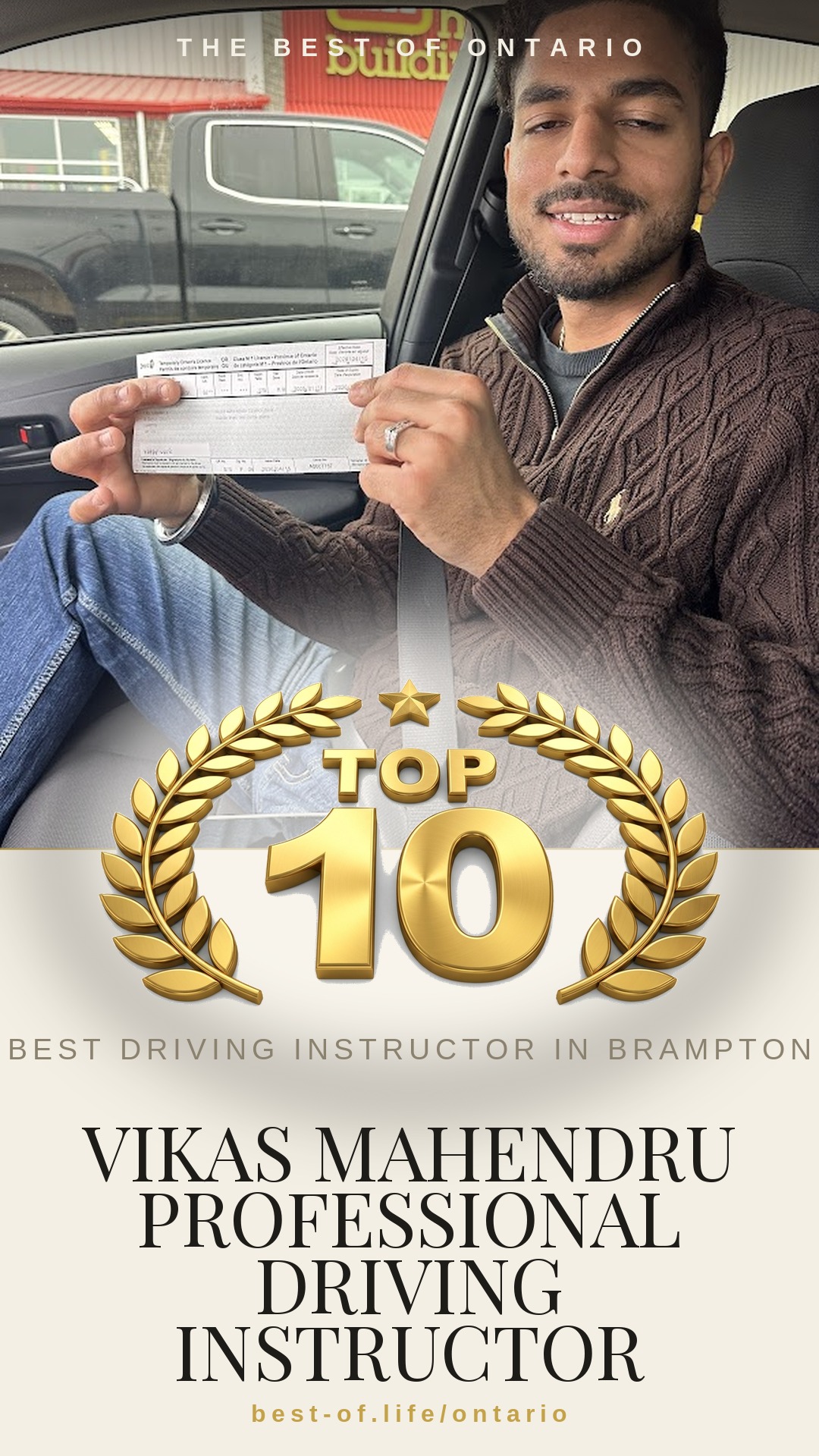 VIKAS MAHENDRU PROFESSIONAL DRIVING INSTRUCTOR Instagram badge