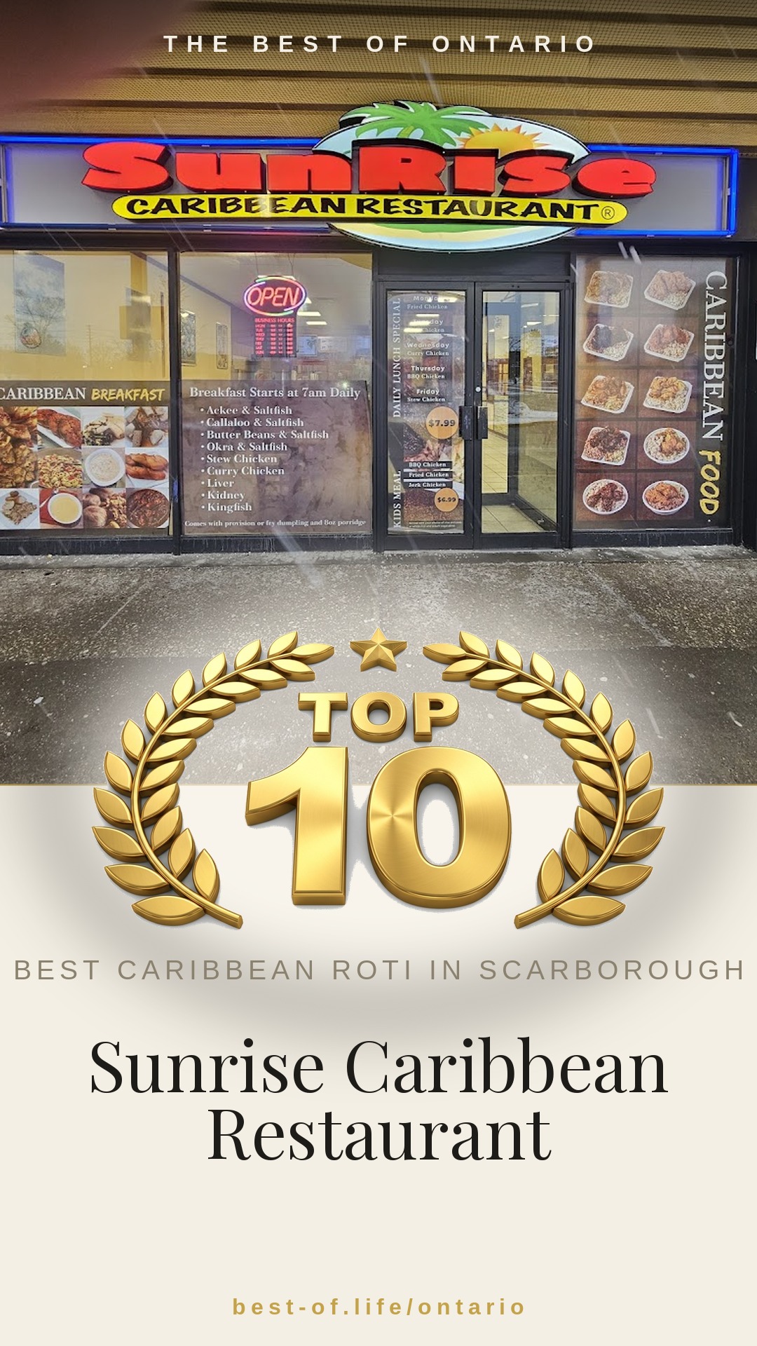 Sunrise Caribbean Restaurant Instagram badge