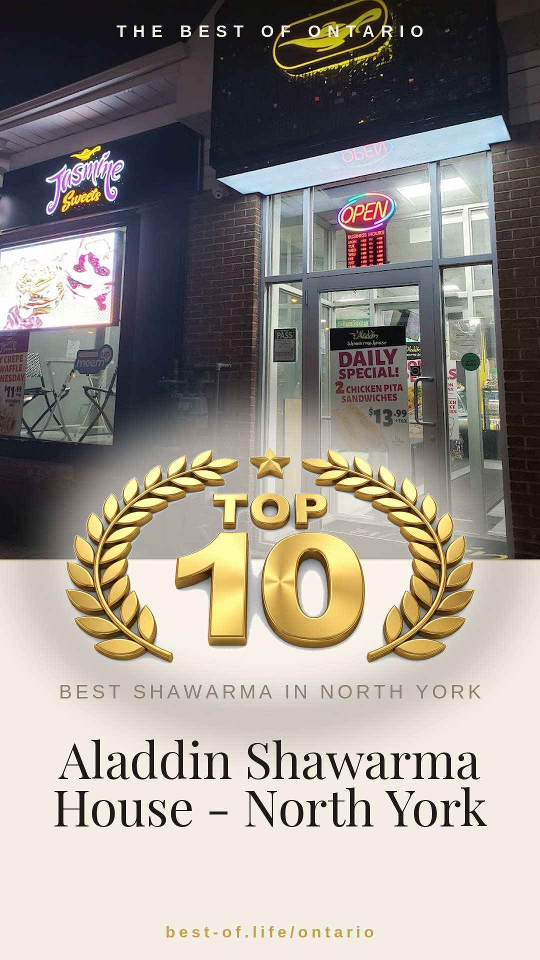 Aladdin Shawarma House - North York Instagram badge