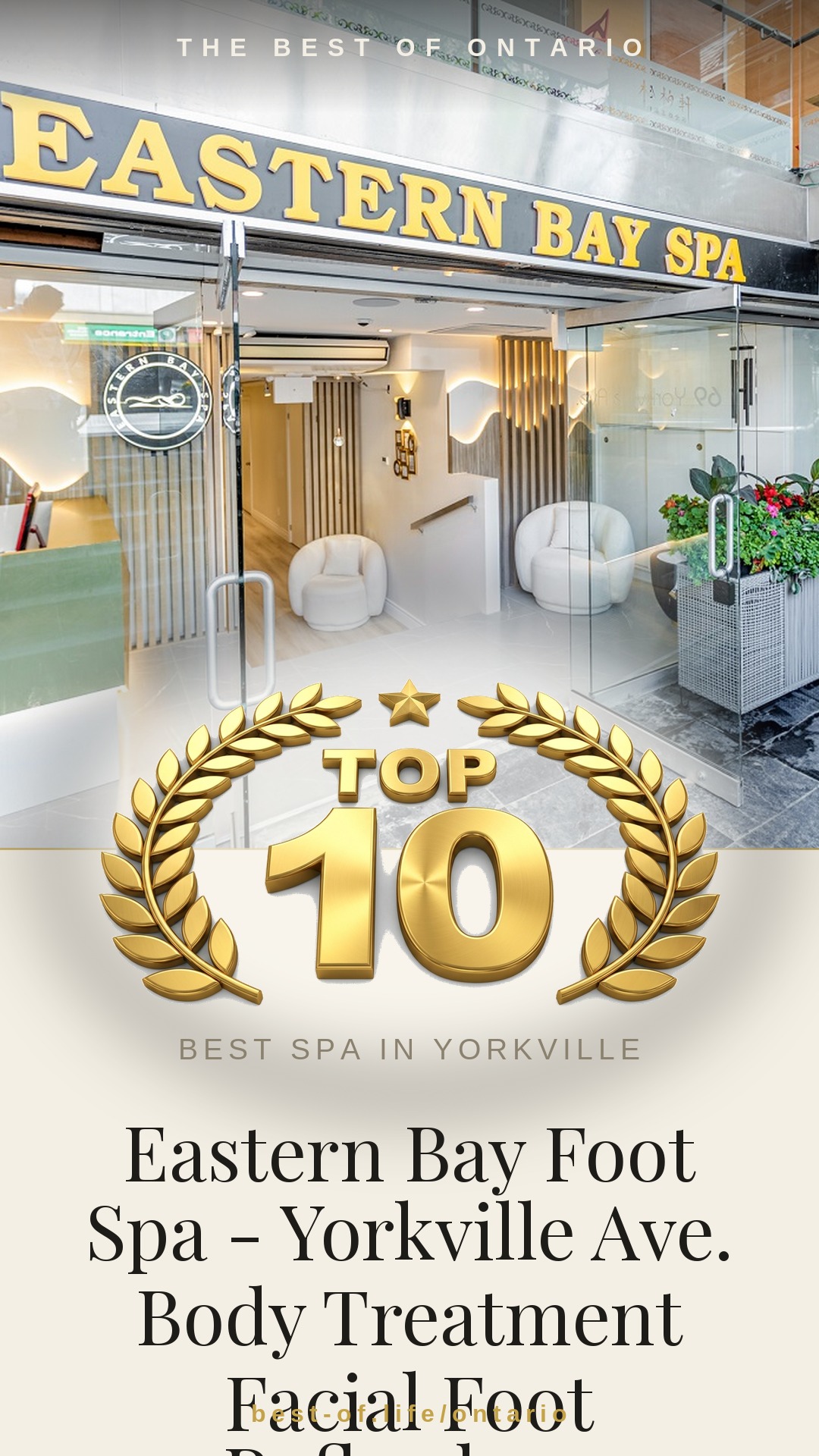 Eastern Bay Foot Spa - Yorkville Ave. Body Treatment Facial Foot Reflexdogy Instagram badge