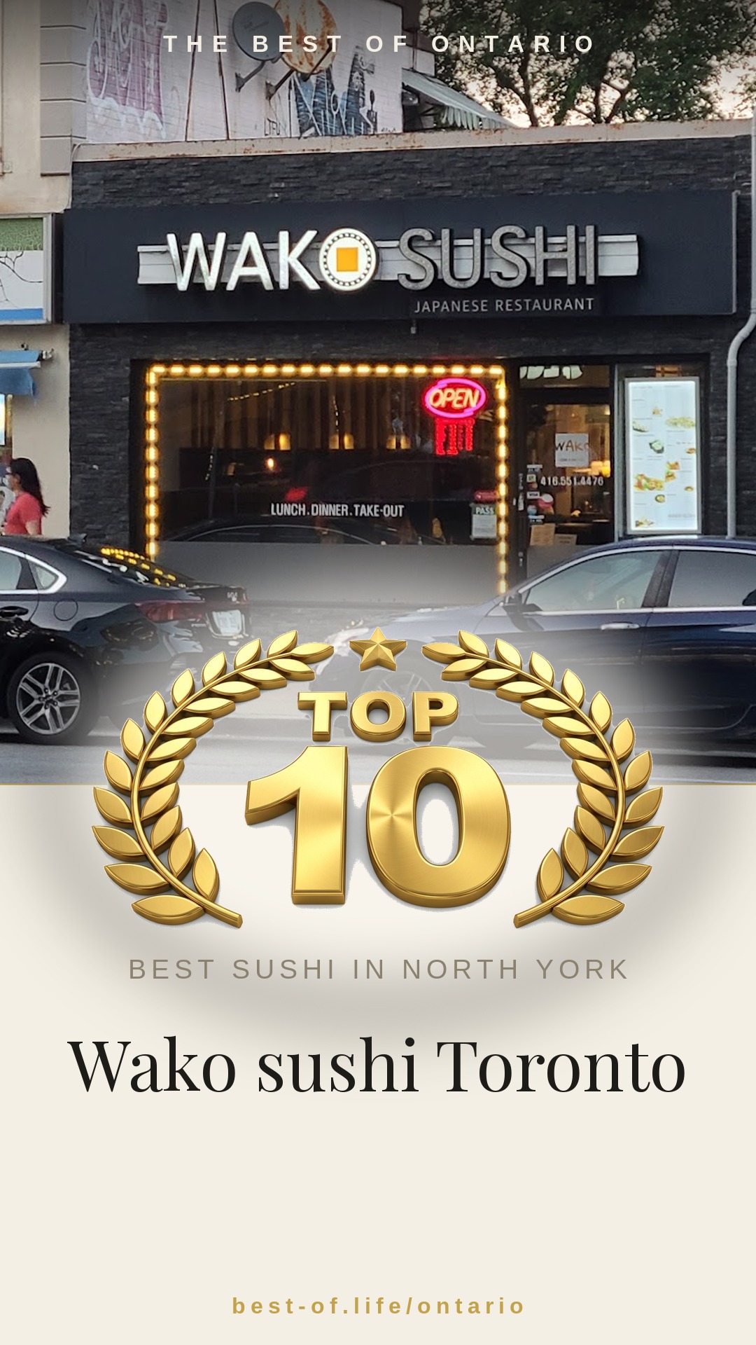 Wako sushi Toronto Instagram badge