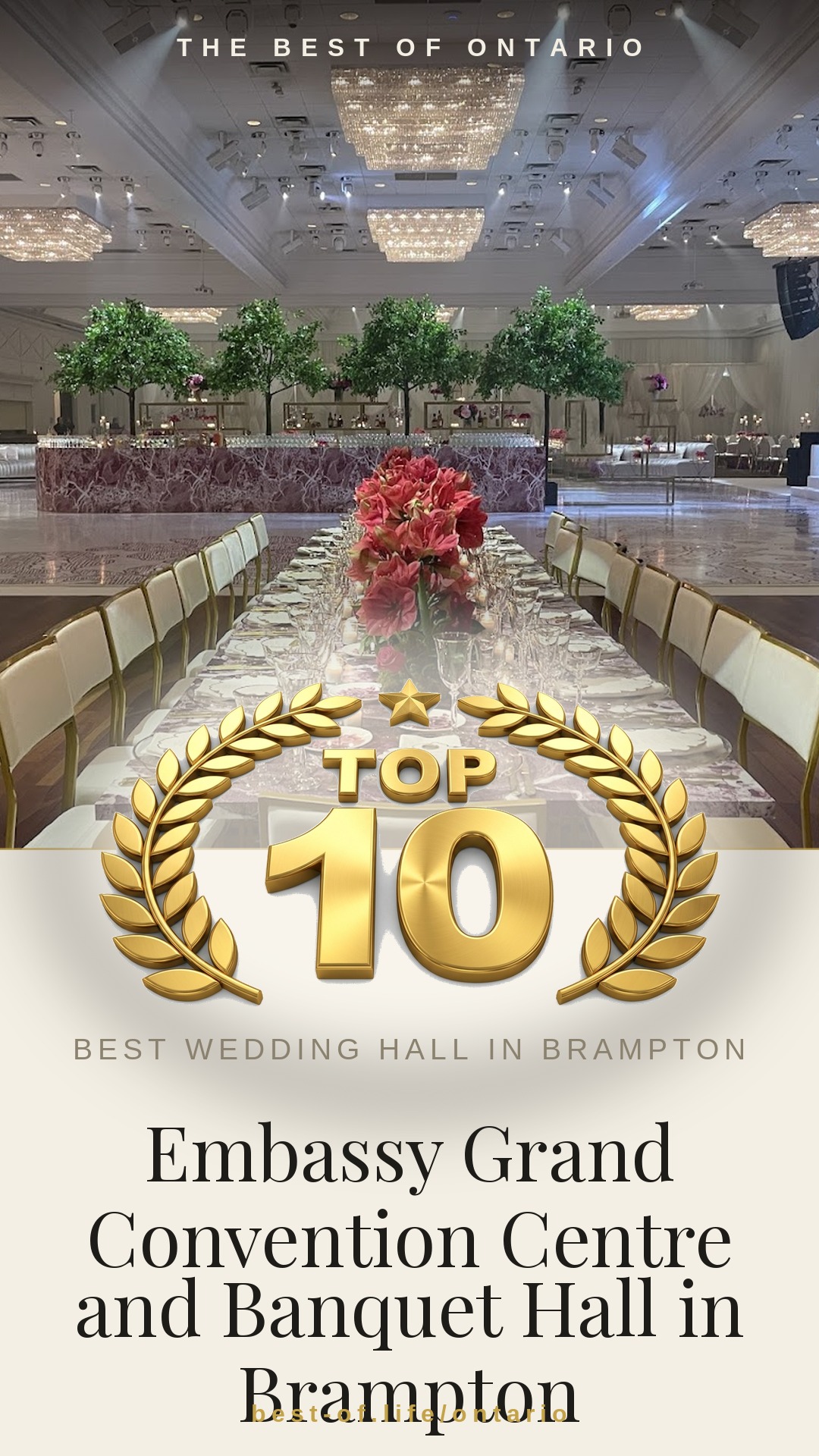 Embassy Grand Convention Centre and Banquet Hall in Brampton Instagram badge